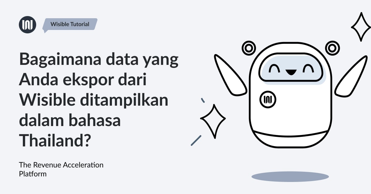 Bagaimana data yang Anda ekspor dari Wisible ditampilkan dalam bahasa Thailand?