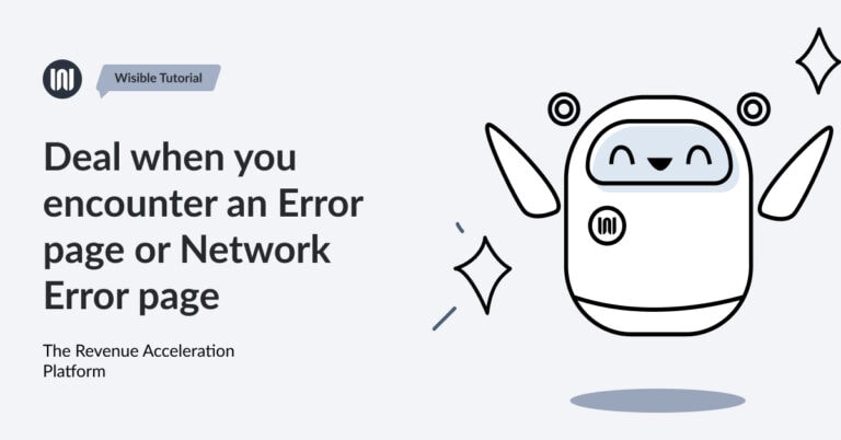 Deal when you encounter an Error page or Network Error page