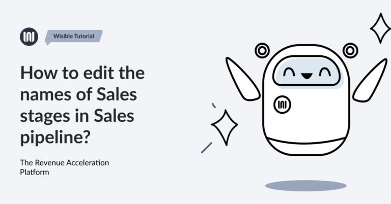 How To Edit the Name of the Sales Stages in Sales Pipeline