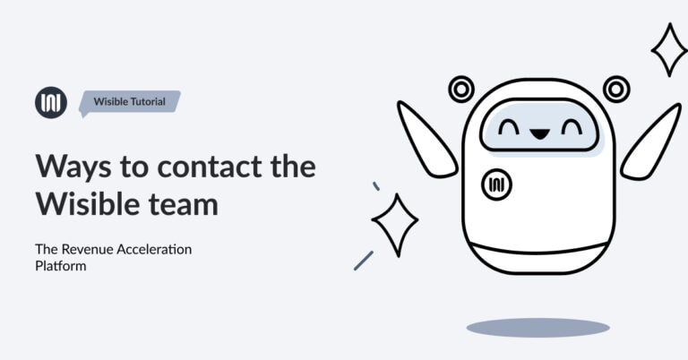 Ways to contact the Wisible team