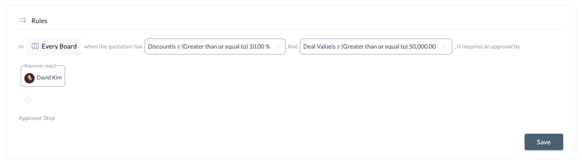 Quotation Approval Setting - Multiple Conditions